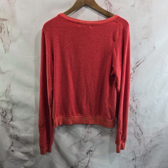 Wildfox Christmas Sweatshirt Womens Small Red Holiday Crewneck Mistletoe Morning - Picture 6 of 11